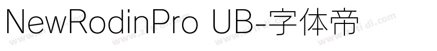 NewRodinPro UB字体转换
